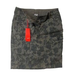 NWT Esprit Floral Camo Stretch Cargo Mini Skirt‎ Womens Size 8 Pockets New